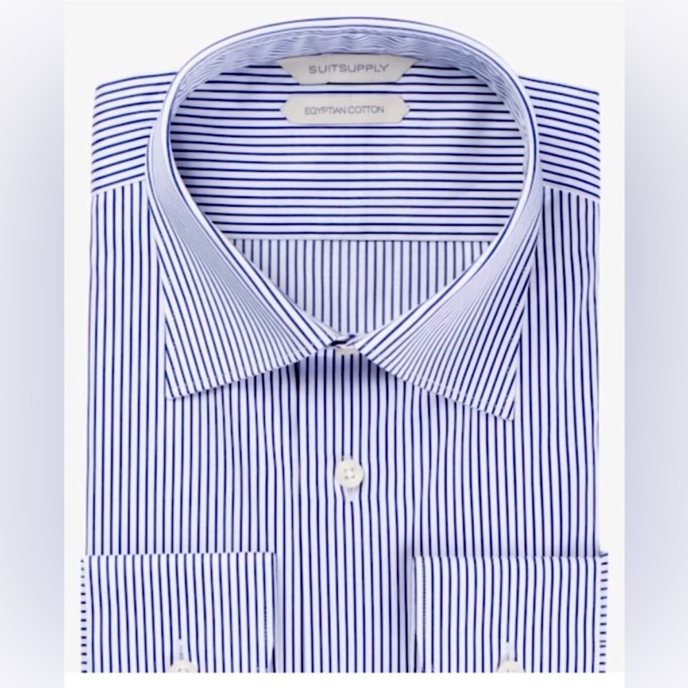 Blue stripe Egyptian Cotton